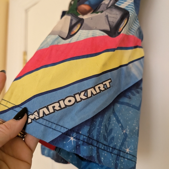Kids Swim Shorts - Blue Mario Kart Size 7 - Picture 3 of 7